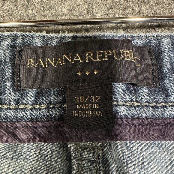 Banana Republic Jeans Mens 33 Medium Wash Cotton Stretch Straight Leg Pockets - Picture 5 of 8